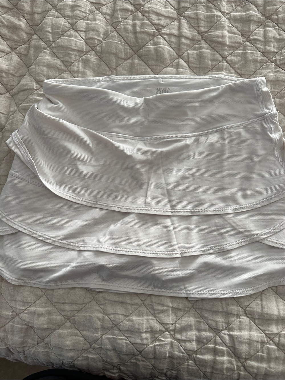 Athleta White Layered Athletic Skort
